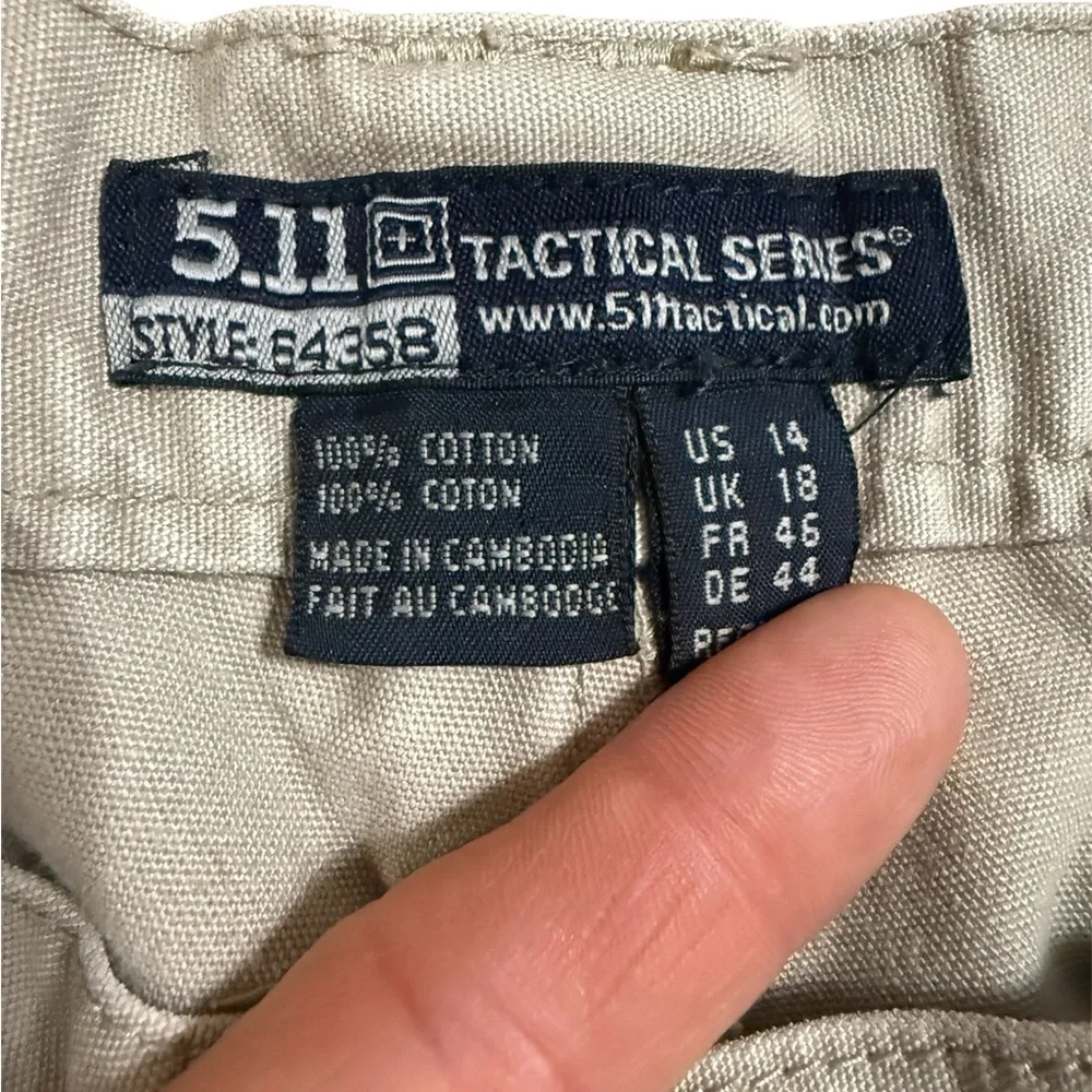 5.11‎ Tactical Women’s Utility Cargo Canvas Pants Regular Fit Khaki Tan Sz 14